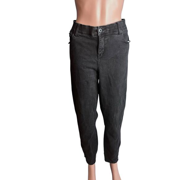 Torrid Premium Bombshell Skinny Jeans 20T Dark Wash Elastic Waist Embellished - Picture 1 of 6